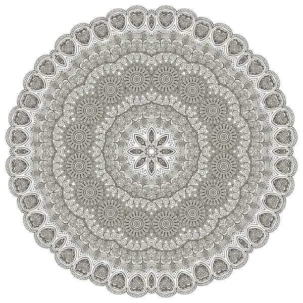 Mandala. yuvarlak süsleme desen — Stok Vektör