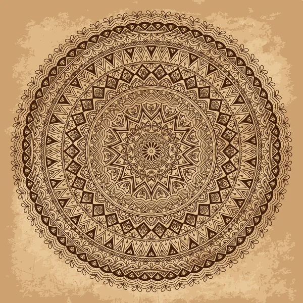 Mandala. Padrão de ornamento redondo — Vetor de Stock