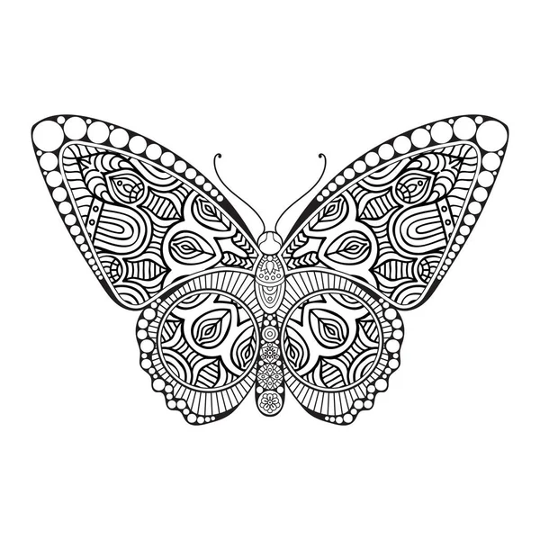 vektör kelebeği siyah beyaz element çizgi çizimi tasarımı