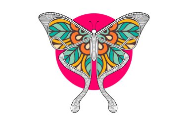 vektör kelebeği siyah beyaz element çizgi çizimi tasarımı