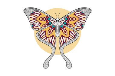 vektör kelebeği siyah beyaz element çizgi çizimi tasarımı