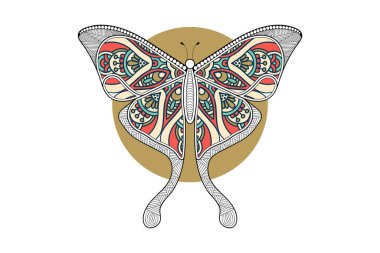 vektör kelebeği siyah beyaz element çizgi çizimi tasarımı