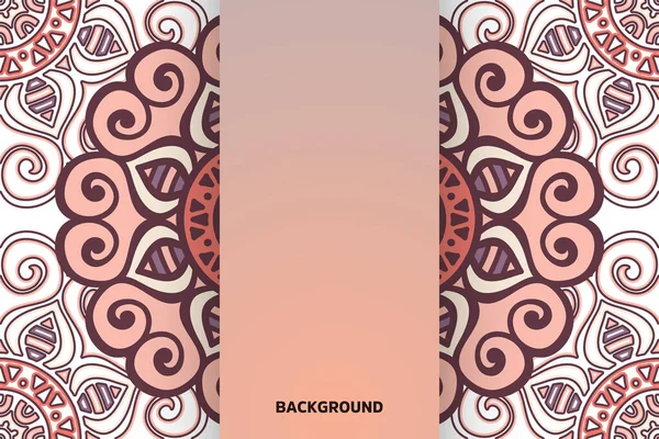 Eenvoudige achtergrond met kleurrijke indiaanse mandala elementen Stockillustratie
