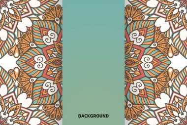 Geometrik mandala renkli elementlerle basit arkaplan