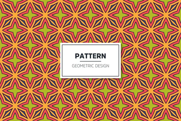 Naadloos patroon in etnische stijl met kleurrijke geometrische elementen — Stockvector