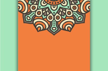 Lüks şablon Arkaplan siyah mandala