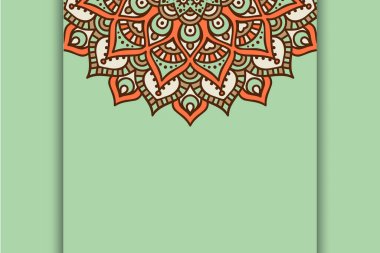 Lüks şablon Arkaplan siyah mandala