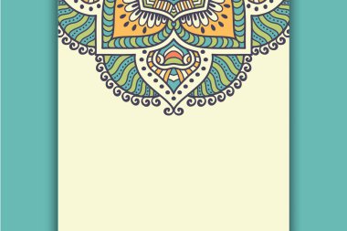 Lüks şablon Arkaplan siyah mandala