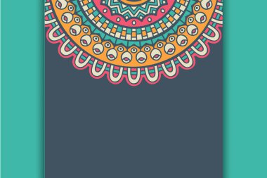 Lüks şablon Arkaplan siyah mandala