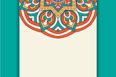 Lüks şablon Arkaplan siyah mandala