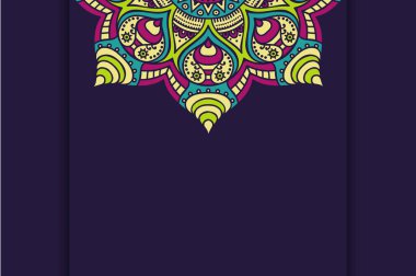 Lüks şablon Arkaplan siyah mandala