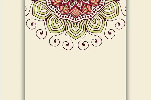 Plantilla de lujo fondo negro mandala — Vector de stock