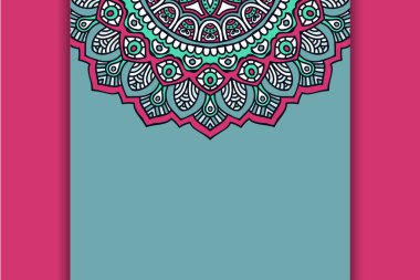 Lüks şablon Arkaplan siyah mandala