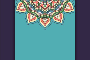 Lüks şablon Arkaplan siyah mandala