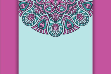 Lüks şablon Arkaplan siyah mandala