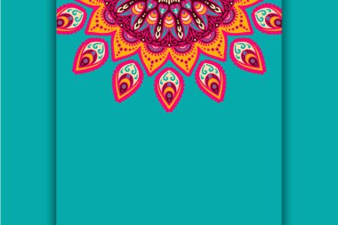 Lüks şablon Arkaplan siyah mandala