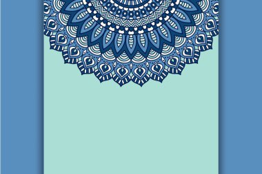 Lüks şablon Arkaplan siyah mandala