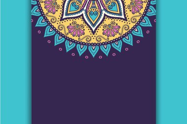 Lüks şablon Arkaplan siyah mandala