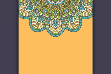 Lüks şablon Arkaplan siyah mandala