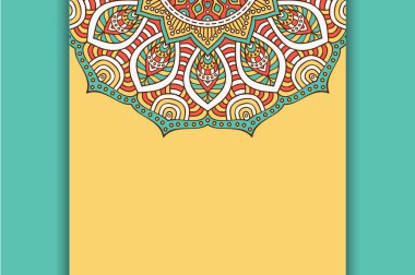 Lüks şablon Arkaplan siyah mandala