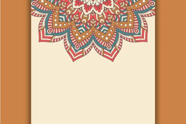 Lüks şablon Arkaplan siyah mandala