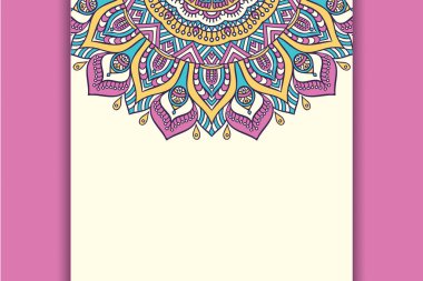 Lüks şablon Arkaplan siyah mandala