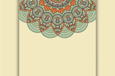 Lüks şablon Arkaplan siyah mandala