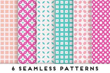 Geometrik elementlerle renksiz desen koleksiyonu