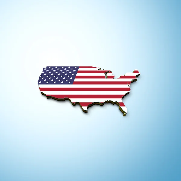 USA Flag Map — Stock Photo, Image