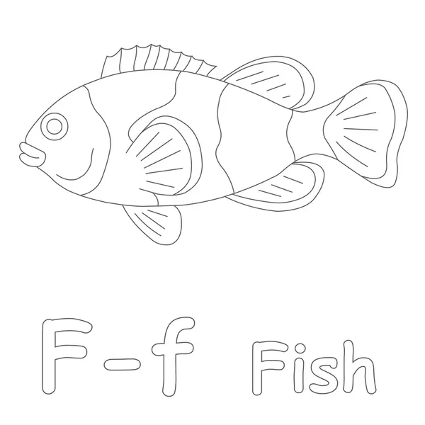 f balık boyama sayfası