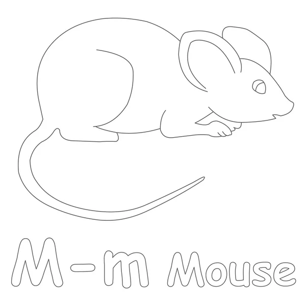 M pour Mouse Coloring Page — Photo