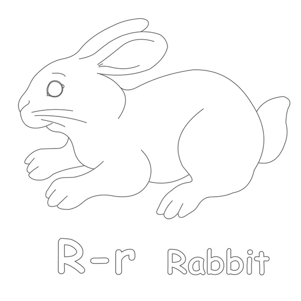 R pour Lapin Coloriage — Photo