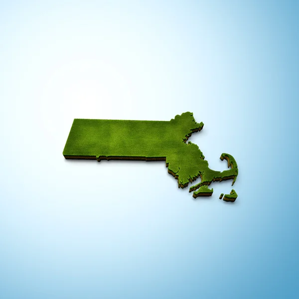 Карта Массачусетса — стоковое фото