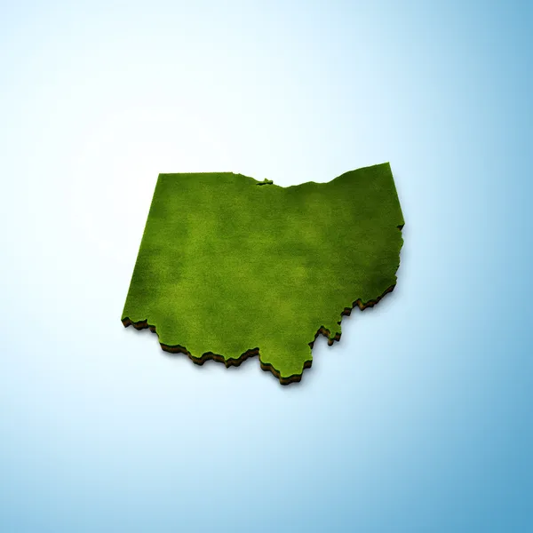 俄亥俄州地图 — 图库照片
