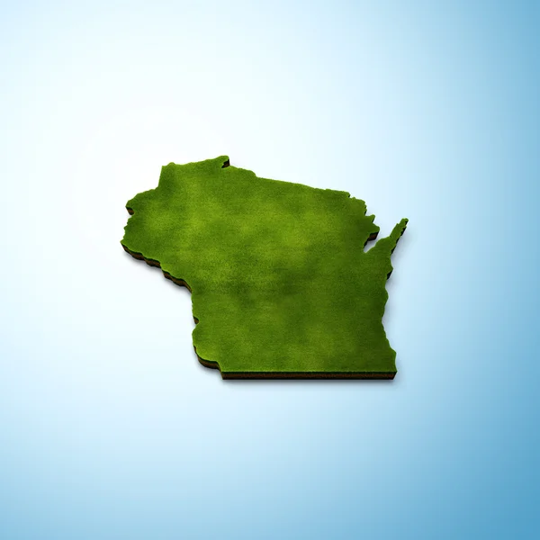 Wisconsin Mapa —  Fotos de Stock