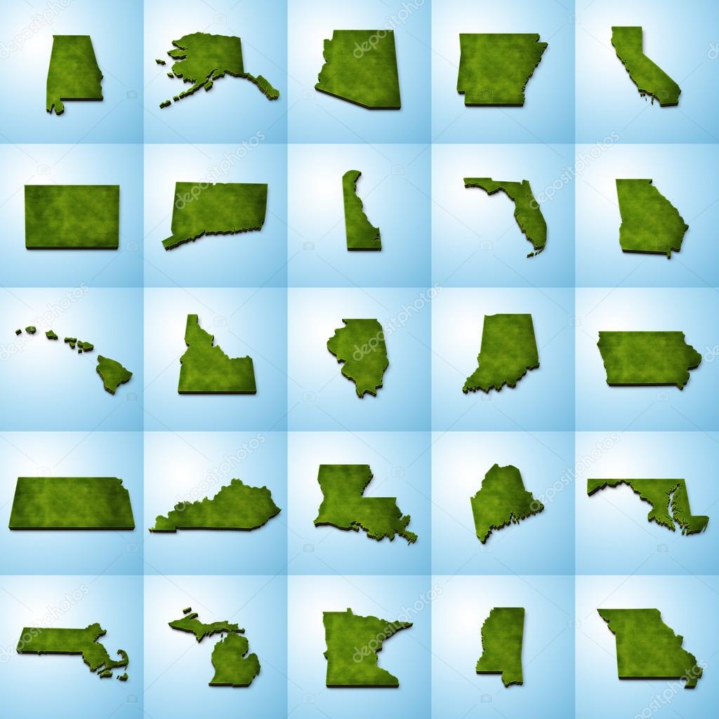 US State Maps Set I