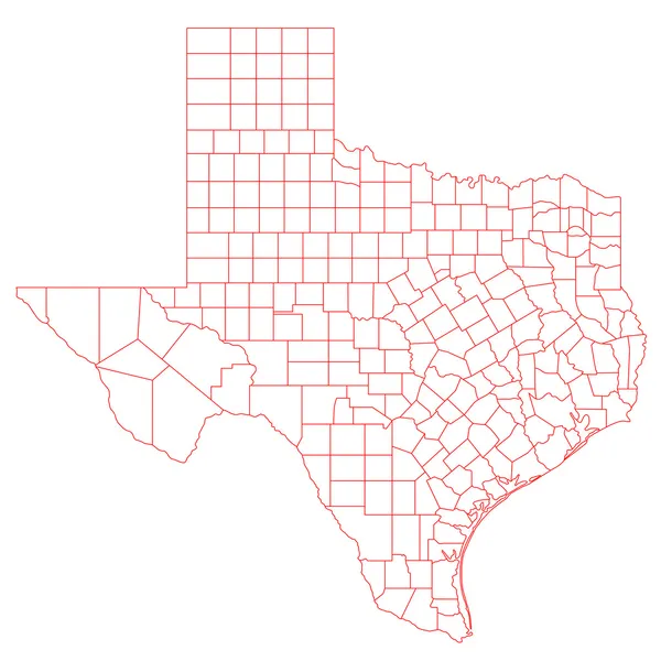 Texas Karte — Stockfoto