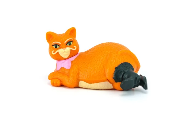 Кот в сапожной игрушке . — стоковое фото