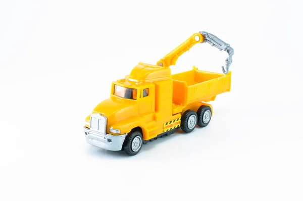 Dump with crane toy car — Stock Photo, Image