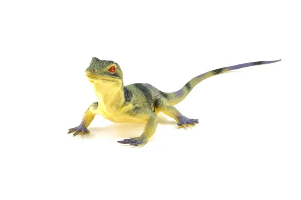 Juguete lagarto aislado en blanco — Stockfoto