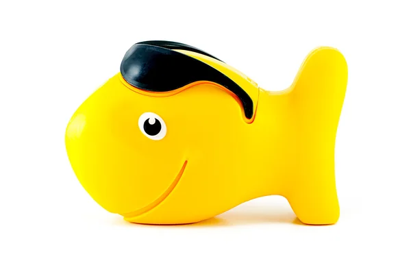 Желтая рыбная игрушка — стоковое фото