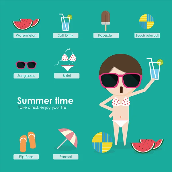 Summer time-2 — Stock Vector