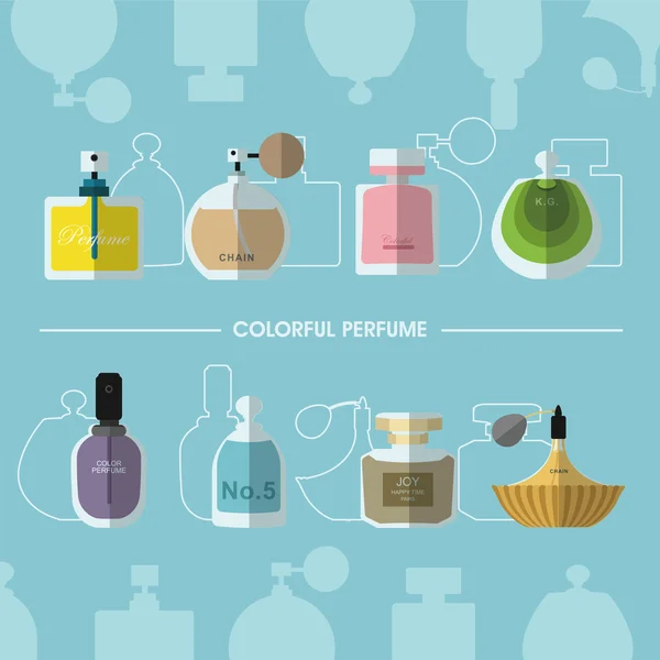 Kolorowe perfumy — Wektor stockowy