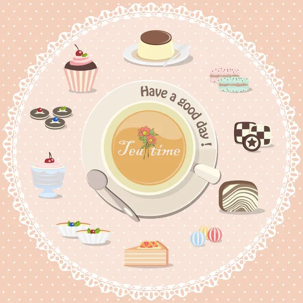 Tea time — Stock Vector