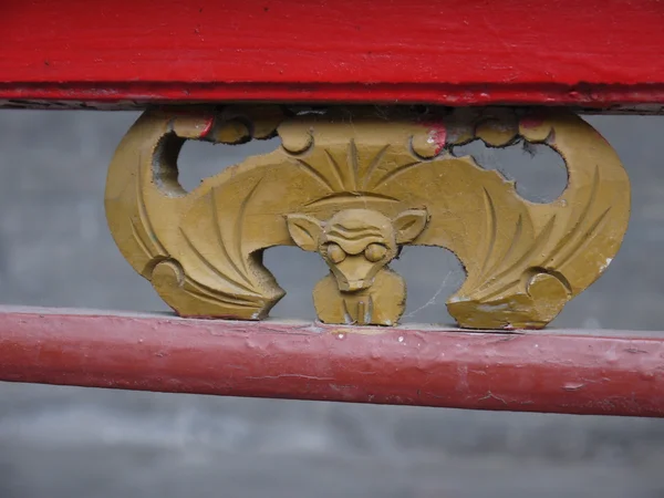 Décoration en bois de motif chinois — Photo