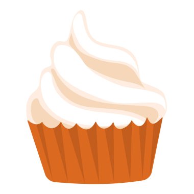 cupcake karikatürü vektör izole nesne