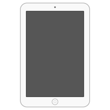 tablet bilgisayar çizgi filmi vektörü izole nesne