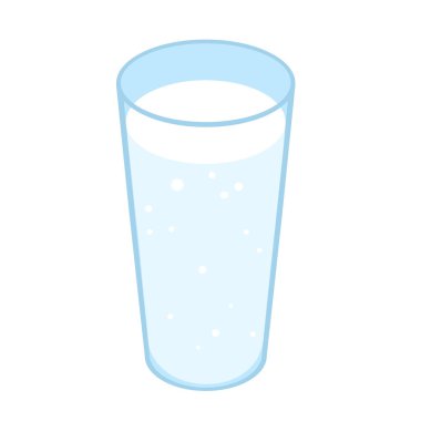 bir bardak su karikatürü vektörü izole nesne