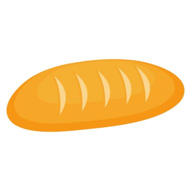 yiyecek ekmek çizgi filmi vektörü izole nesne