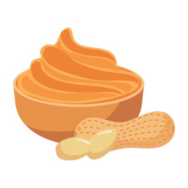 fıstık ezmesi karikatür vektörü izole nesne